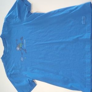 Life is Good Small Classic Fit Tshirt 100% Cotton Tennis Small